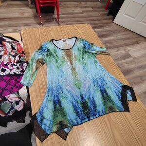 LONG SLEEVE SILKY SHIRT LARG